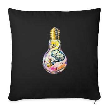 Alice in the bulb 2 Big - Sofakissen mit Füllung 45 x 45 cm - Schwarz - Vorne