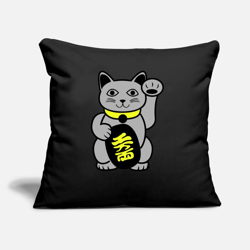 Maneki Waving Chat Coussin et housse de 45 x 45 cm