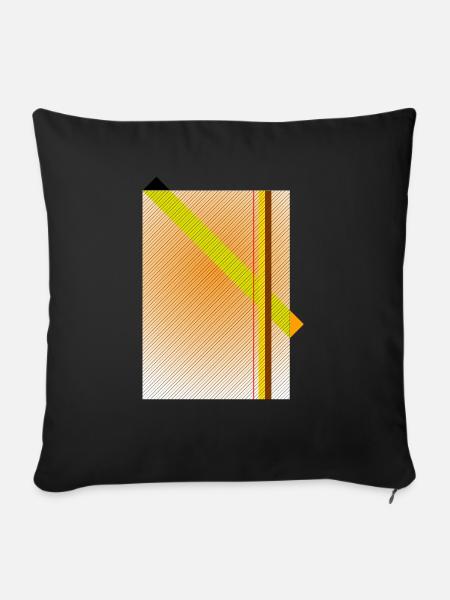 diagonal field - Sofakissen mit Füllung 45 x 45 cm - Schwarz