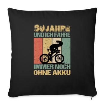 Geburtstag 30 Fahrradfahrerin Retro Frauen - Sofakissen mit Füllung 45 x 45 cm - Schwarz - Vorne