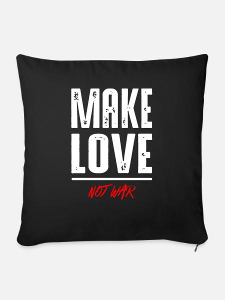 Make Love - Sofakissen mit Füllung 45 x 45 cm - Schwarz