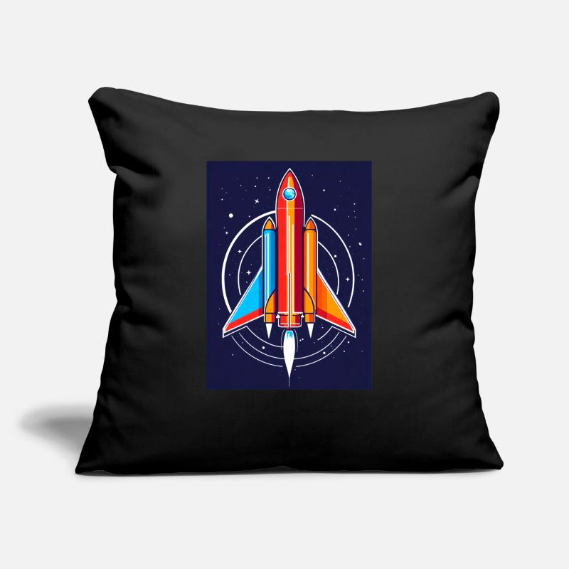 Fusée conquête spatiale Coussin et housse de 45 x 45 cm