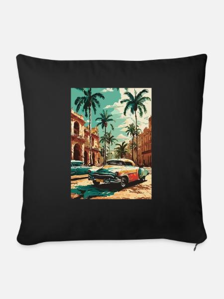 Karibischer Glanz - Sofakissen mit Füllung 45 x 45 cm - Schwarz