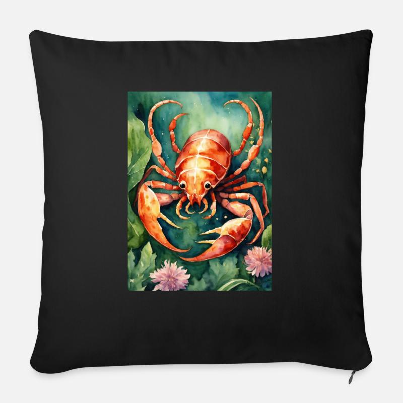 Sternzeichen Skorpion - Sofakissen mit Füllung 45 x 45 cm - Schwarz
