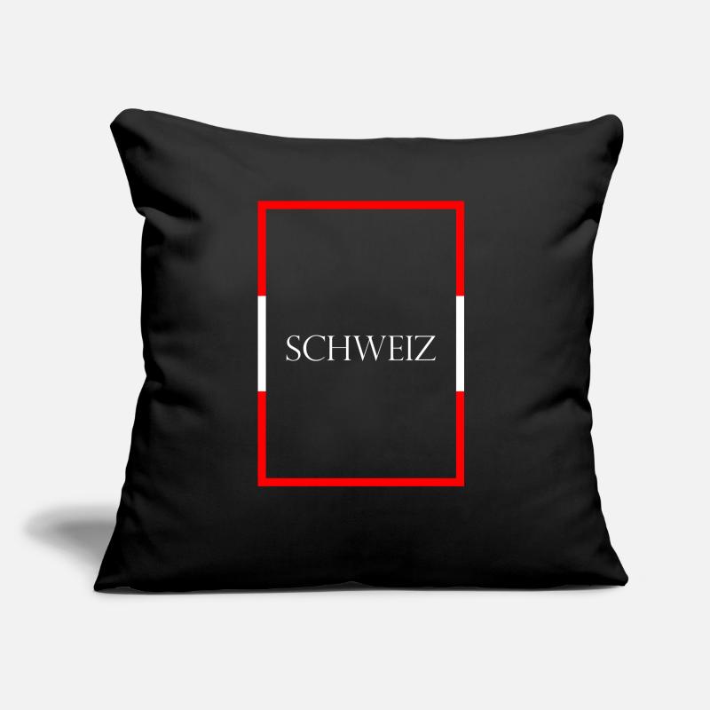 Schweitz, lettrage Swiss Statement avec drapeau Coussin et housse de 45 x 45 cm