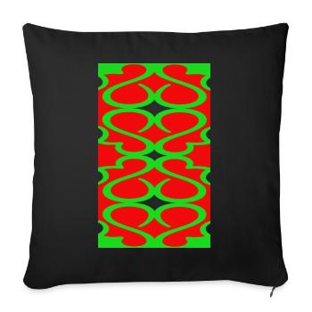 New Design - Sofa pillow with filling 45cm x 45cm - black - Front