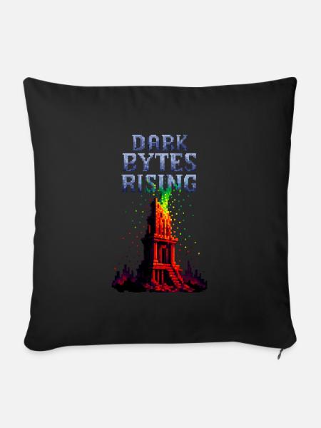 Dark Bytes Rising – Digital Awakening - Sofakissen mit Füllung 45 x 45 cm - Schwarz