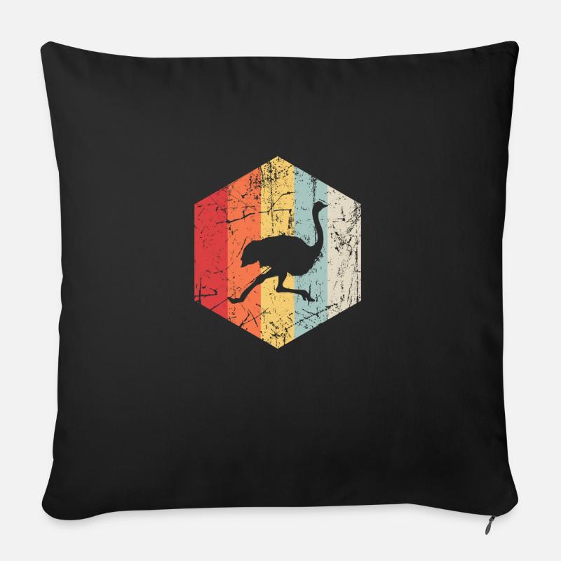 Strauss - Sofakissen mit Füllung 45 x 45 cm - Schwarz