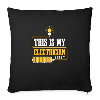 Electrician Voltage Circuits Craftsman Electro - Sofa pillow with filling 45cm x 45cm - black - Front