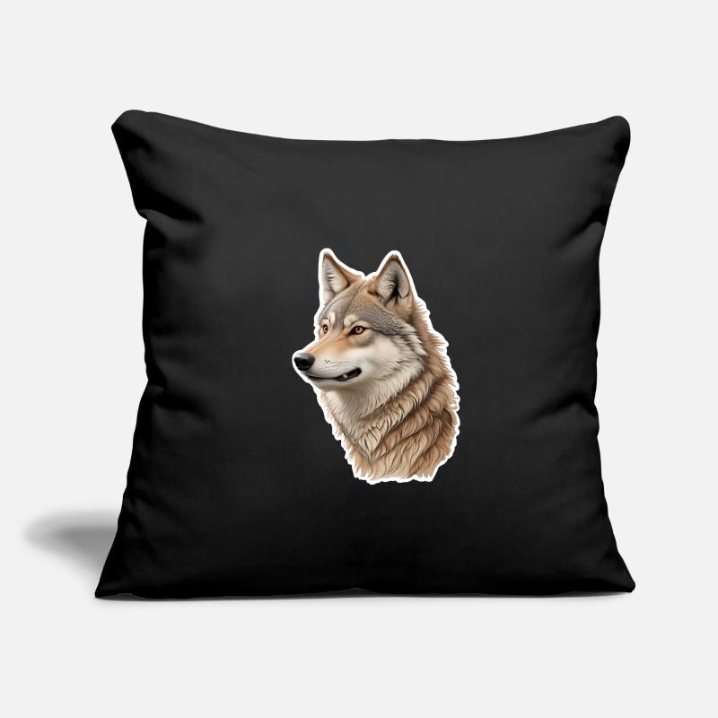Wolf Sofa pillow with filling 45cm x 45cm