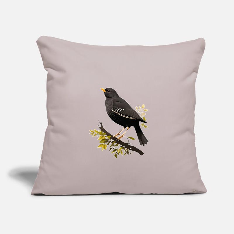 Blackbird Sofa pillow with filling 45cm x 45cm