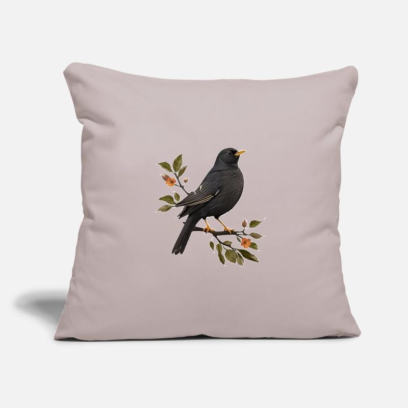 Blackbird Sofa pillow with filling 45cm x 45cm