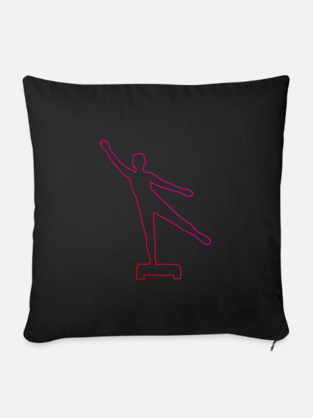 Aerobic Konditionstraining Krafttraining Aerobic - Sofakissen mit Füllung 45 x 45 cm - Schwarz