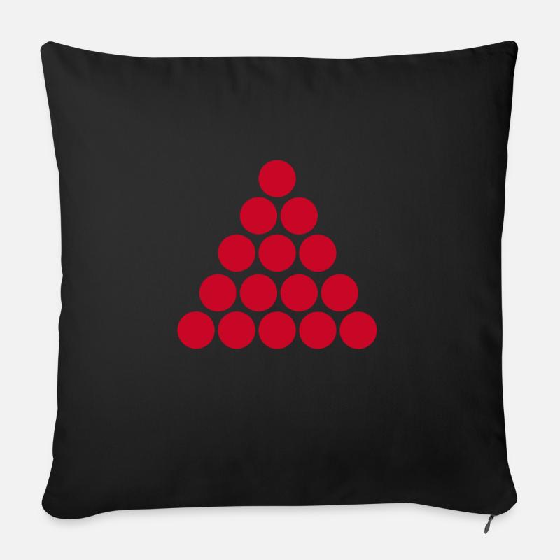 Billard snooker Billardkugel - Sofakissen mit Füllung 45 x 45 cm - Schwarz
