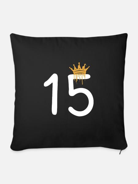 15 - Sofakissen mit Füllung 45 x 45 cm - Schwarz
