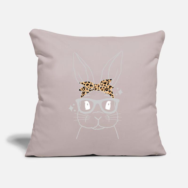 Cute Rabbit Leopard Rabbit Sofa pillow with filling 45cm x 45cm