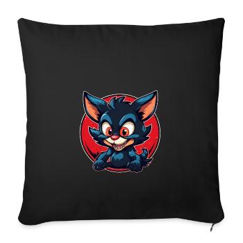 Super cute tasmanian Devil retro style - Sofa pillow with filling 45cm x 45cm - black - Front