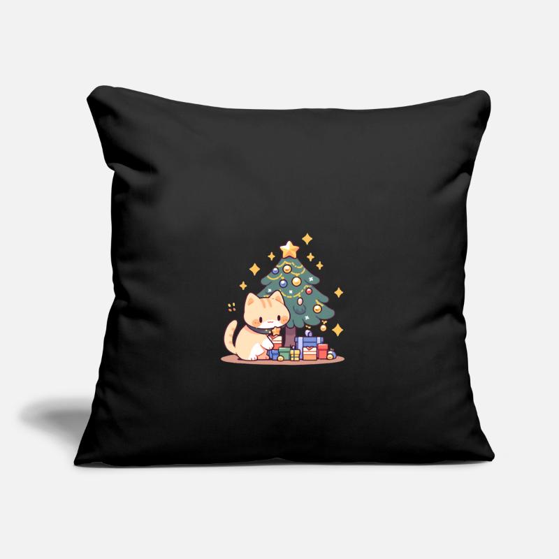 Cat Chritmas tree Sofa pillow with filling 45cm x 45cm