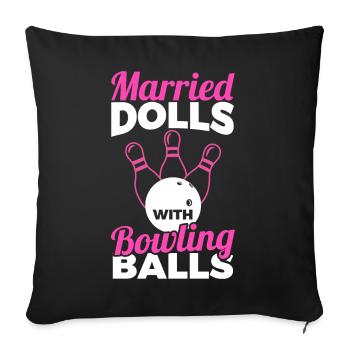 Bowler Woman - Sofa pillow with filling 45cm x 45cm - black - Front
