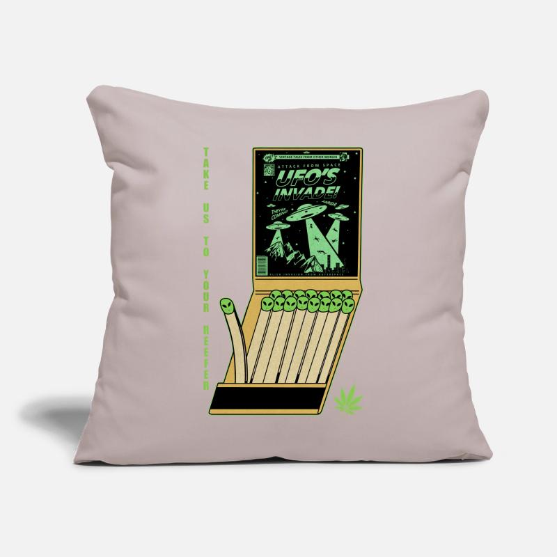 OVNI Invasion Vintage Affiche Design Coussin et housse de 45 x 45 cm