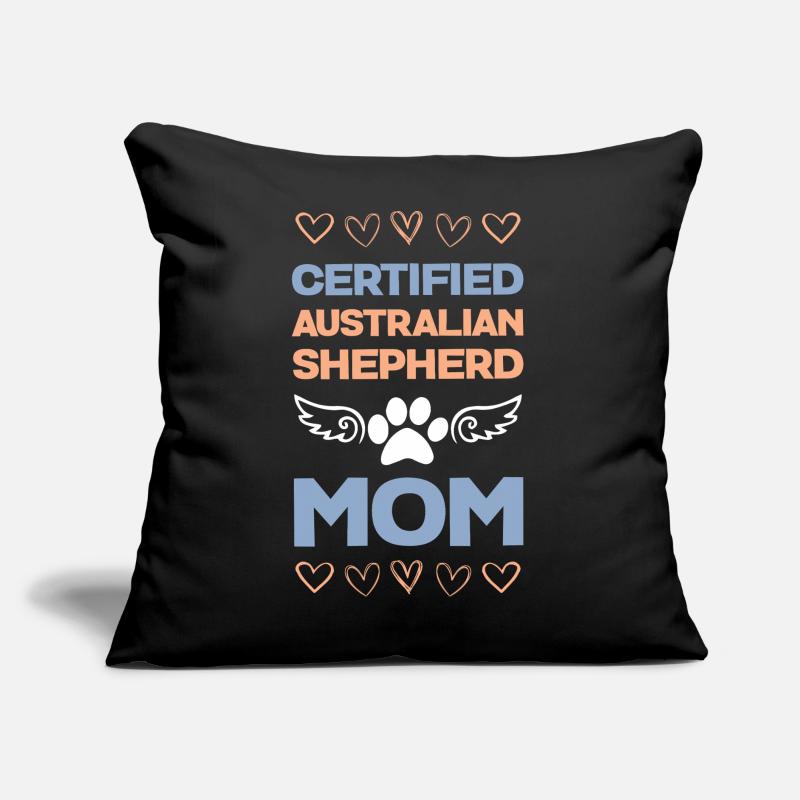Certified Australian Shepherd Mama Sofa pillow with filling 45cm x 45cm
