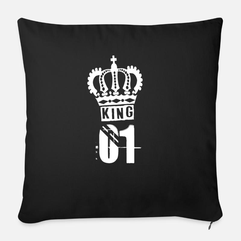 KING - Coussin et housse de 45 x 45 cm - noir