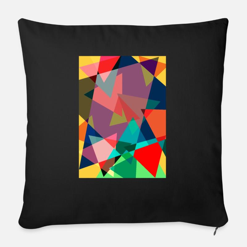 Abstrakte Malerei. Abstrakte Farbe - Sofakissen mit Füllung 45 x 45 cm - Schwarz