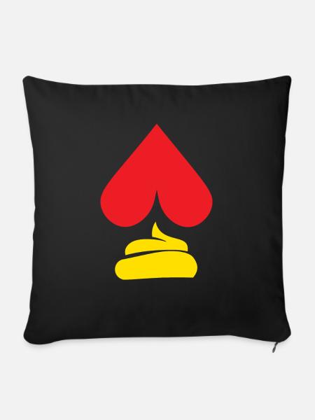 Gebrochenes Herz - Sofakissen mit Füllung 45 x 45 cm - Schwarz