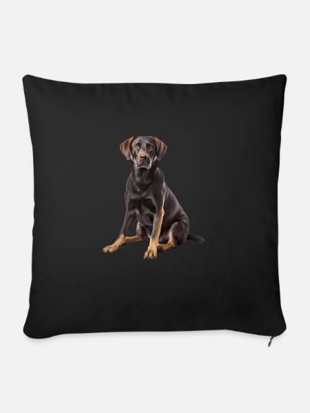 Labrador - Sofakissen mit Füllung 45 x 45 cm - Schwarz
