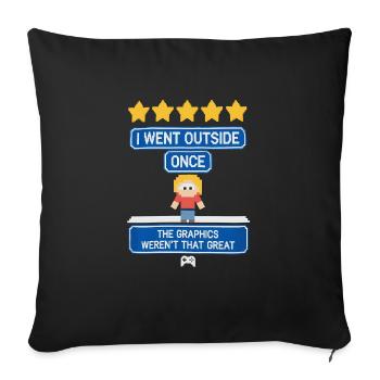 Je suis sorti une fois - joueur - Coussin et housse de 45 x 45 cm - noir - Devant