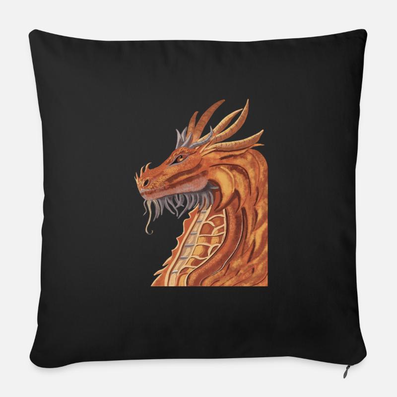 Dragon - Sofakissen mit Füllung 45 x 45 cm - Schwarz
