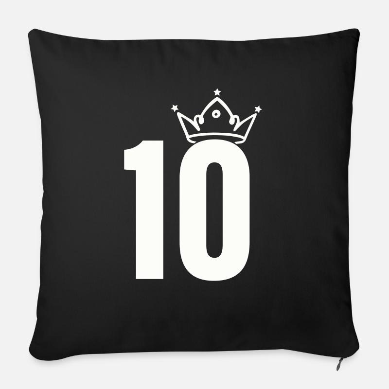 10 krone - Sofakissen mit Füllung 45 x 45 cm - Schwarz