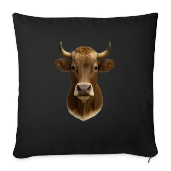 La plus belle vache - Coussin et housse de 45 x 45 cm - noir - Devant