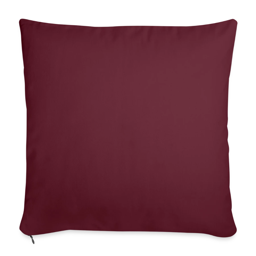 Hollow Peak badge on a sofa pillow with filling 45cm x 45cm, burgundy, back