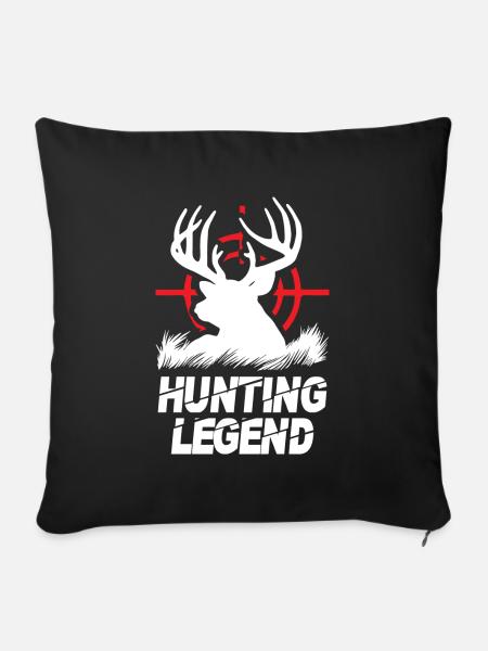 Hunting Legend - Sofakissen mit Füllung 45 x 45 cm - Schwarz