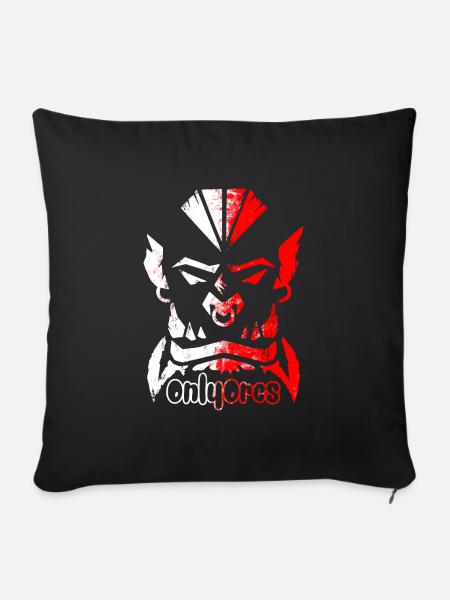 Only orcs - Sofakissen mit Füllung 45 x 45 cm - Schwarz