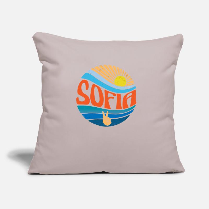 Sofia Hemd Vintage Sunset Sofia Groovy Tie Dye Sofakissen mit Füllung 45 x 45 cm