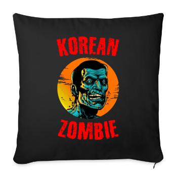 Koreanische Zombies Horror Halloween Untote Leiche - Sofakissen mit Füllung 45 x 45 cm - Schwarz - Vorne