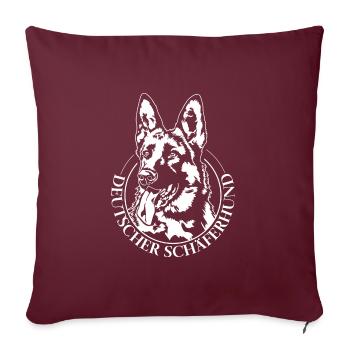 German Shepherd Dogs Portrait Dog Wilsigns - Sofa pillow with filling 45cm x 45cm - burgundy - Front