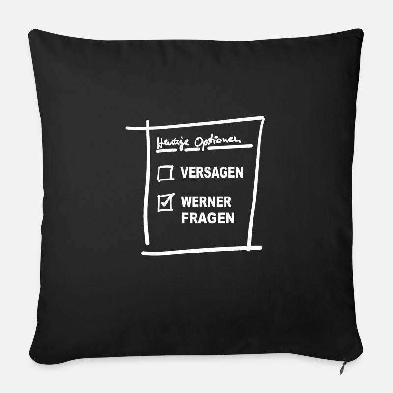 Werner - Sofakissen mit Füllung 45 x 45 cm - Schwarz