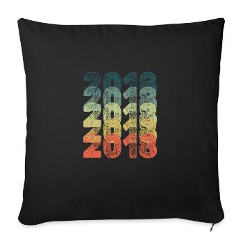 2018 - Sofa pillow with filling 45cm x 45cm - black - Front