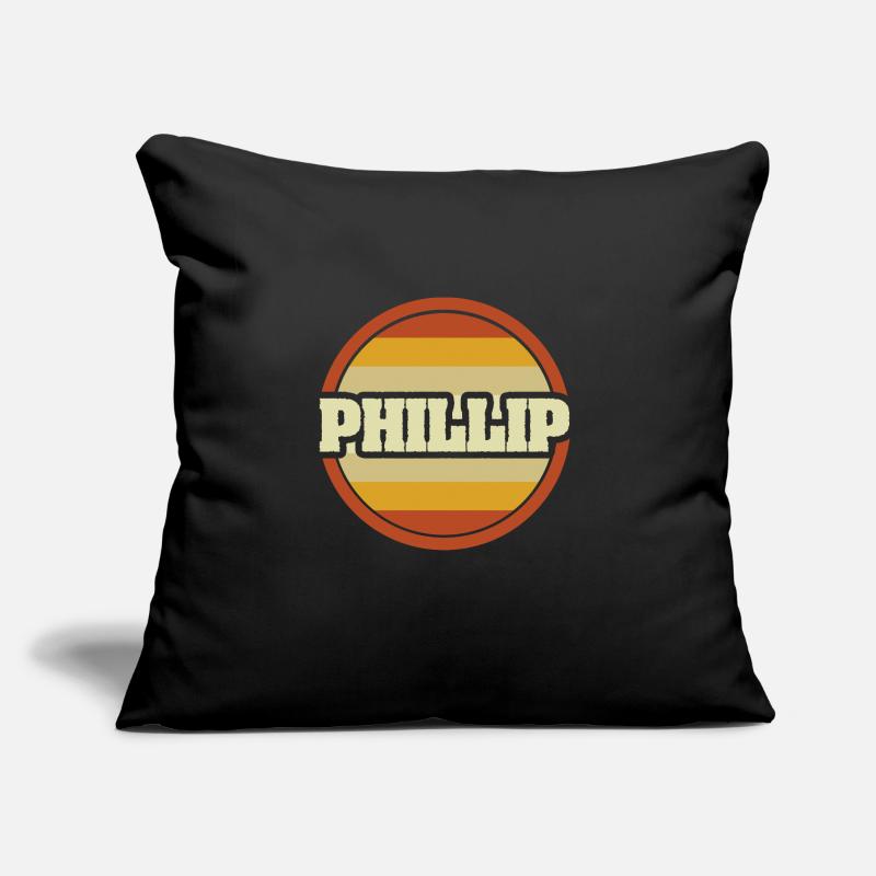 First name Phillip Sofa pillow with filling 45cm x 45cm