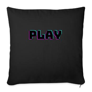 Play - Sofa pillow with filling 45cm x 45cm - black - Front