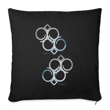 Résumé n° 69 b - Coussin et housse de 45 x 45 cm - noir - Devant