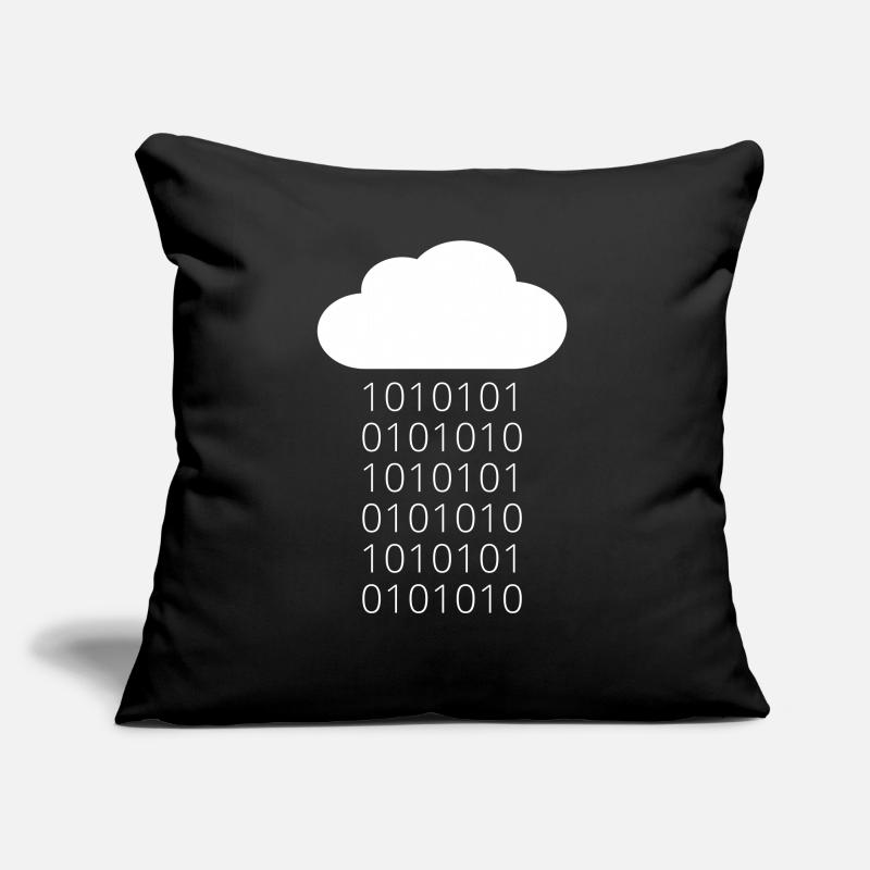 Cloud Data Rain Binary Sofakissen mit Füllung 45 x 45 cm