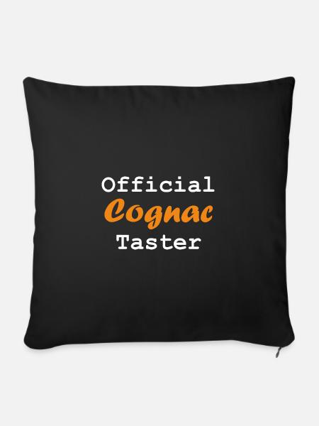 Kognak - Sofakissen mit Füllung 45 x 45 cm - Schwarz