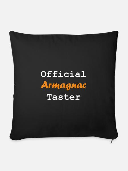 Offizieller Armagnac-Verkoster - Sofakissen mit Füllung 45 x 45 cm - Schwarz