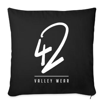 WUPPERTAL 42 VALLEY WEAR LOGO - Sofakissen mit Füllung 45 x 45 cm - Schwarz - Vorne
