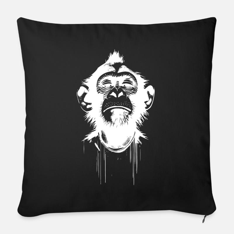 Monkey President - Sofakissen mit Füllung 45 x 45 cm - Schwarz