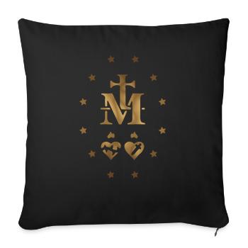 Médaille Miraculeuse (Médaille de l'Immaculée Conception) - Coussin et housse de 45 x 45 cm - noir - Devant